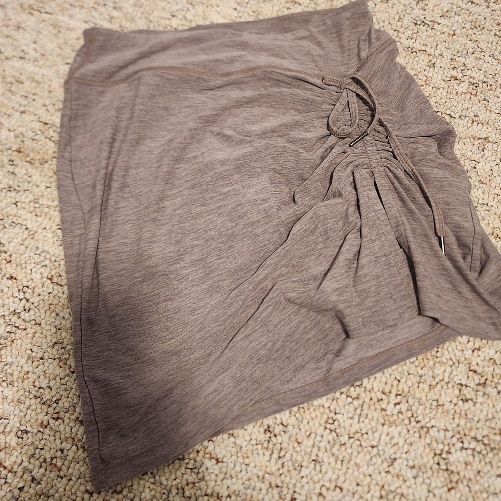 Ruched Tie Front Skort for Casual Wear